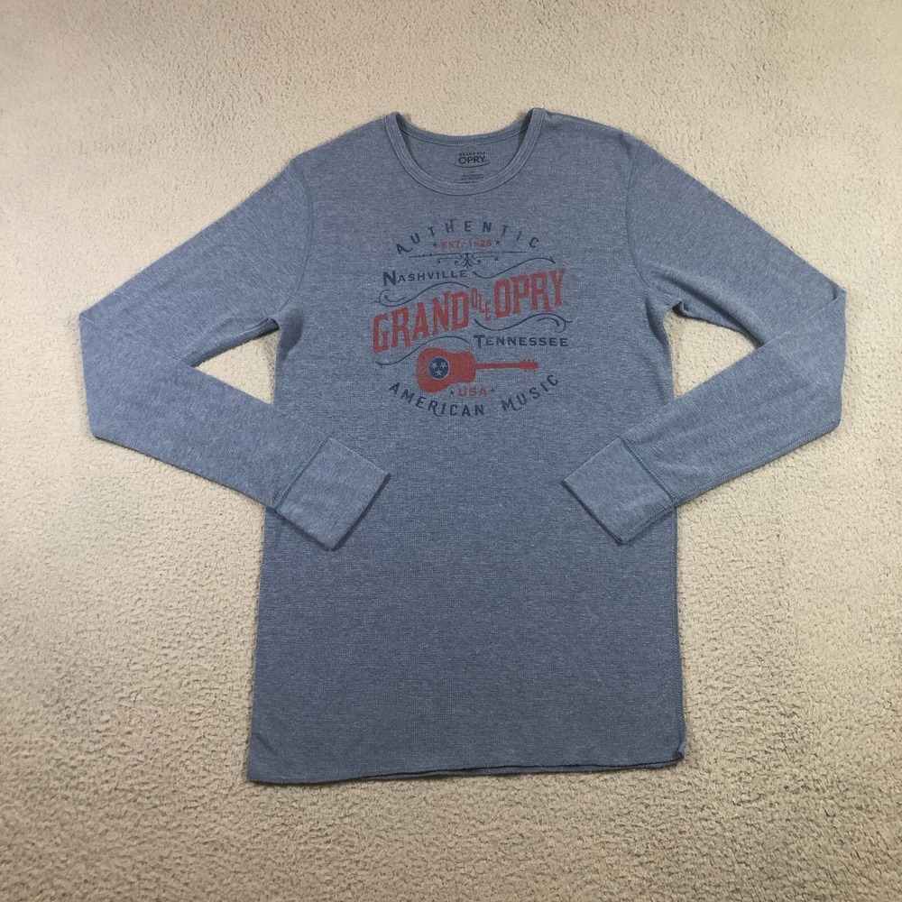grand ole OPRY shirt mens M blue thermal long sleeve
